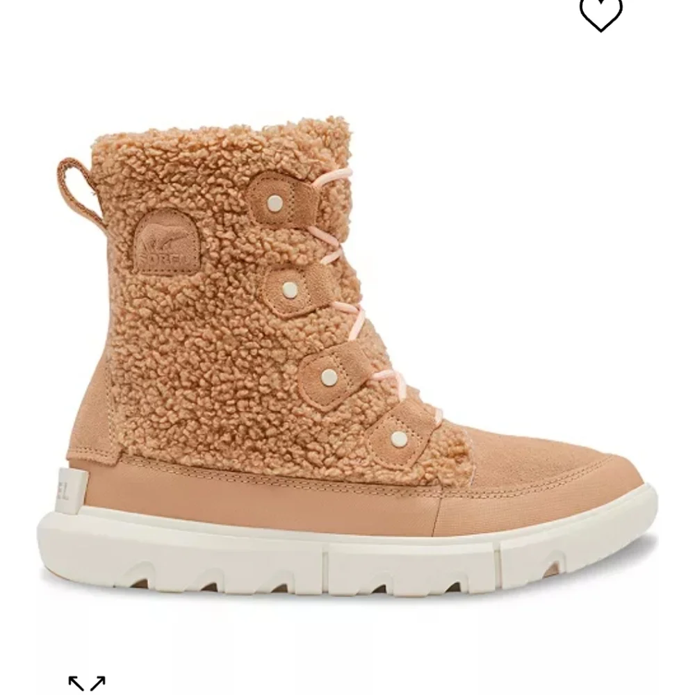 Sorel Tan Shearling Lace-Up Boots size 6 new with tags
